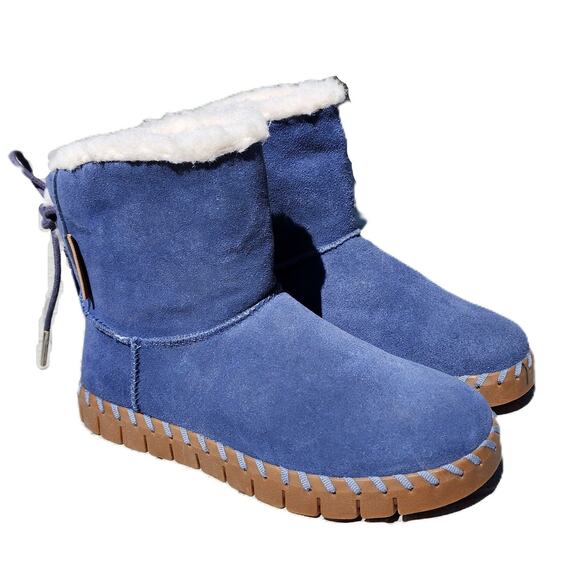 MUK LUKS Flexi Albany Suede Shearling Winter Boots 6 - Picture 2 of 11